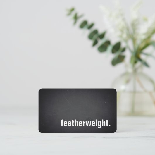 featherweight. Modern Blackboard Professional Visitekaartje (Staand voorkant)