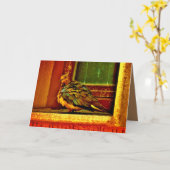 Feathery Dove Kaart (Gele Bloem)