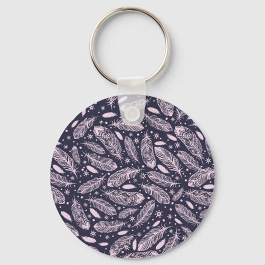 Feathery Fantasy: Romantische Patroon Creatie Sleutelhanger (Voorkant)