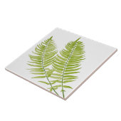 Feathery Fern on a Ceramic Tile Tegeltje (Zijkant)
