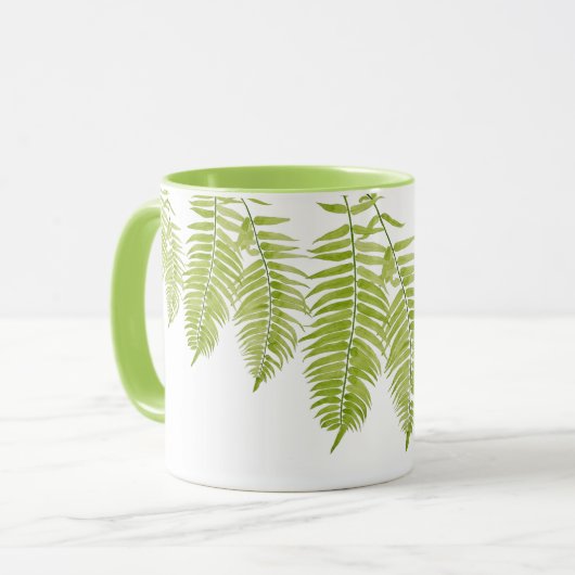 Feathery Fern op een Combo Mok (Voorkant links)