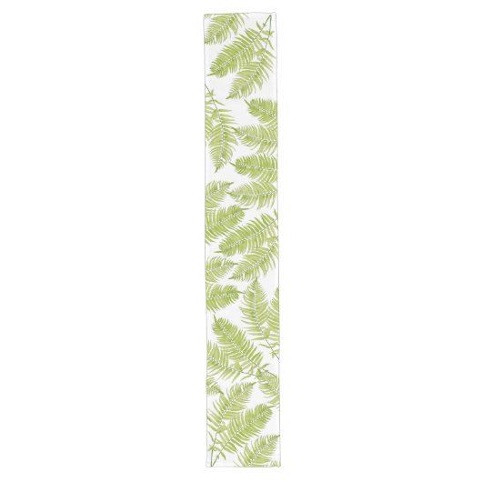 Feathery Fern op een Table Runner Lange Tafelloper (Voorkant)
