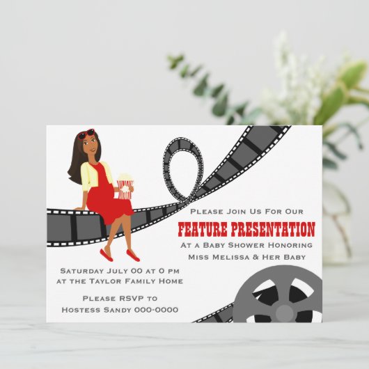 Feature Presentation Baby shower Kaart (Staand voorkant)