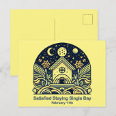 Feb 11 Tevreden Verblijf Enkele Dag Briefkaart (Voorkant / Achterkant)
