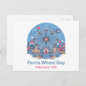 Feb 14e reuzenrad Dag Briefkaart (Voorkant / Achterkant)