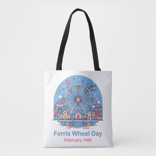 Feb 14e reuzenrad Dag Tote Bag (Voorkant)