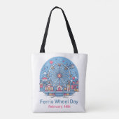Feb 14e reuzenrad Dag Tote Bag (Achterkant)