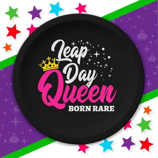 Feb 29 Leap Day Queen Leap Jaar Verjaardag Geboren Papieren Bordje