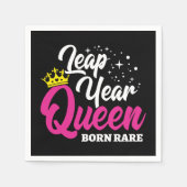 feb 29 schrikkeljaar koningin schrikkeldag verjaar servet (Voorkant)