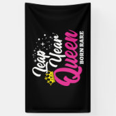 feb 29 schrikkeljaar koningin schrikkeldag verjaar spandoek (Verticaal)