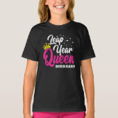 feb 29 schrikkeljaar koningin schrikkeldag verjaar t-shirt (Voorkant)
