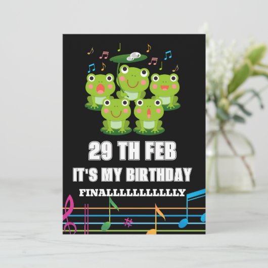 Feb 29th Leap Day, het is mijn verjaardag schrikke Kaart (Staand voorkant)