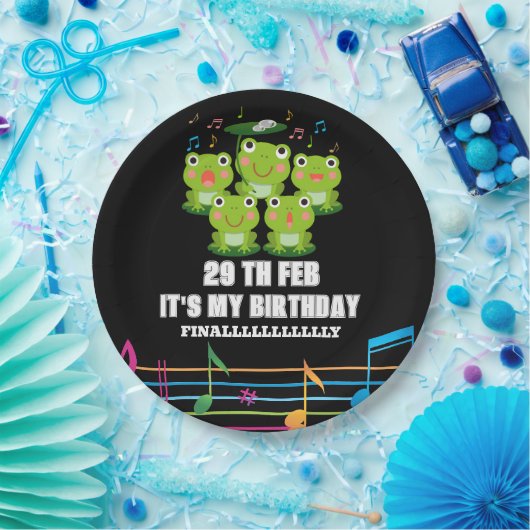 Feb 29th Leap Day, het is mijn verjaardag schrikke Papieren Bordje (Feest)