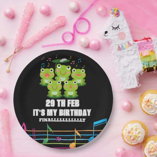 Feb 29th Leap Day, het is mijn verjaardag schrikke Papieren Bordje (Feest)