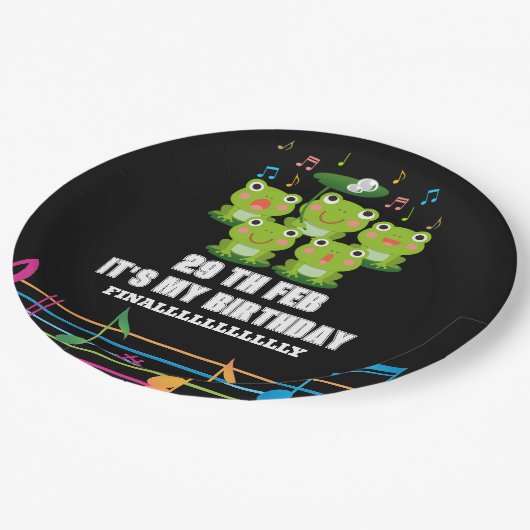 Feb 29th Leap Day, het is mijn verjaardag schrikke Papieren Bordje (Gekanteld)