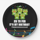 Feb 29th Leap Day, het is mijn verjaardag schrikke Papieren Bordje (Voorkant)