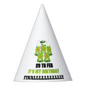 Feb 29th Leap Day,het is mijn verjaardag schrikkel Feesthoedjes (Voorkant)