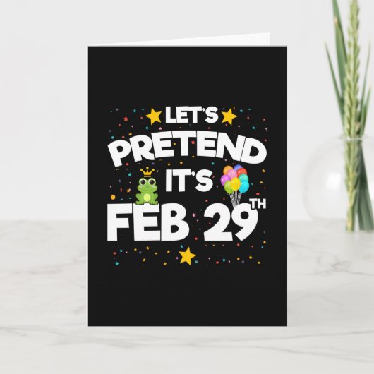 Feb 29th Leap Day Laten we doen alsof schrikkeljaa Kaart (Voorkant)