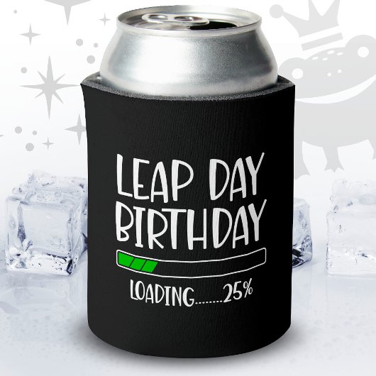 Feb 29th Leap Day Verjaardag 25% Loading Leap Jaar Blikjeskoeler