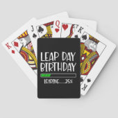 Feb 29th Leap Day Verjaardag 25% Loading Leap Jaar Pokerkaarten (Achterkant)