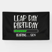 Feb 29th Leap Day Verjaardag 50% Lading Leap Jaar Spandoek (Horizontaal)