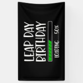 Feb 29th Leap Day Verjaardag 50% Lading Leap Jaar Spandoek (Verticaal)