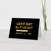 Feb 29th Leap Jaar Verjaardag 75% Loading Leap Day Folie Wenskaart (Voorkant)