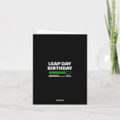 Feb 29th Leap Jaar Verjaardag 75% Loading Leap Day Kaart (Achterkant)