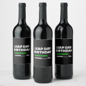 Feb 29th Leap Jaar Verjaardag 75% Loading Leap Day Wijn Etiket (Flessen)