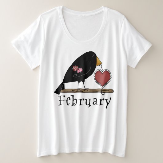 Feb. Gal- Women's Plus-Size Basic T-Shirt (Design voorkant)