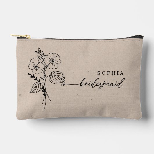 Februar Geboortemaand Bloem Gepersonaliseerd Bruid Etui (Voorkant)