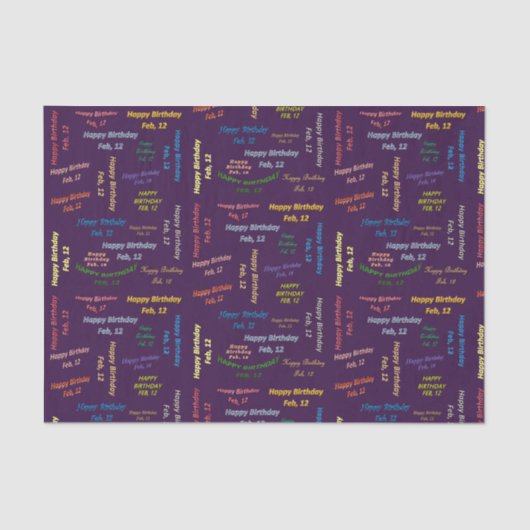 Februari, 12 het Weefselpapier van de Dag Tissuepapier (Voorkant)