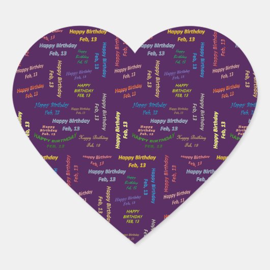 Februari, 13 Birthday Sticker (Voorkant)