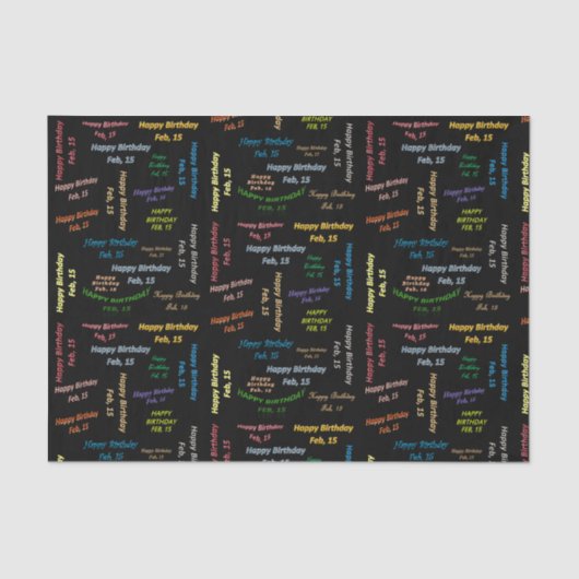 Februari, 15 de Weefselpapier van de Dag Tissuepapier (Voorkant)