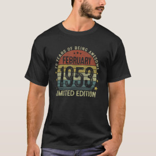 februari 1953 70 jaar oud 70e verjaardag Vintage 1 T-shirt