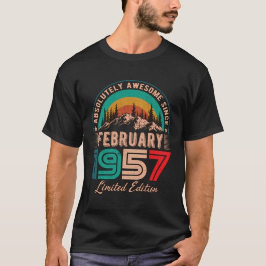 Februari 1957 Geweldige sinds februari 1957 T-shirt (Voorkant)