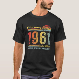Februari 1961 beperkte Uitgave 61 Oude 61Th Bi T-shirt