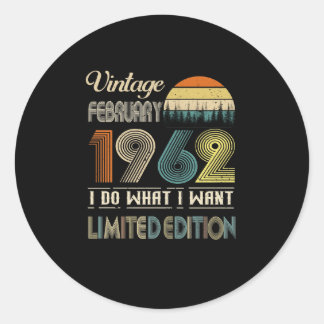 februari 1962 doe ik wat ik wil beperken ronde sticker