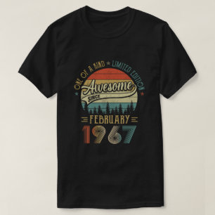 februari 1967 55 jaar oud Retro 55th Birt T-shirt