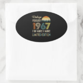 februari 1967 Ik doe wat ik wil beperkt Ovale Sticker (Tas)