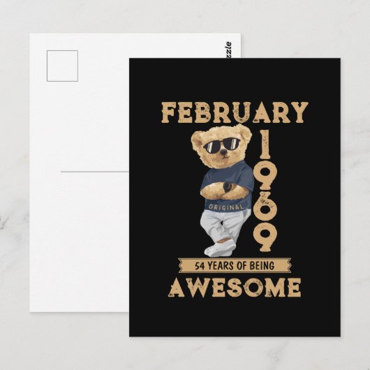 februari 1969 54 jaar Geweldige Briefkaart (Voorkant / Achterkant)