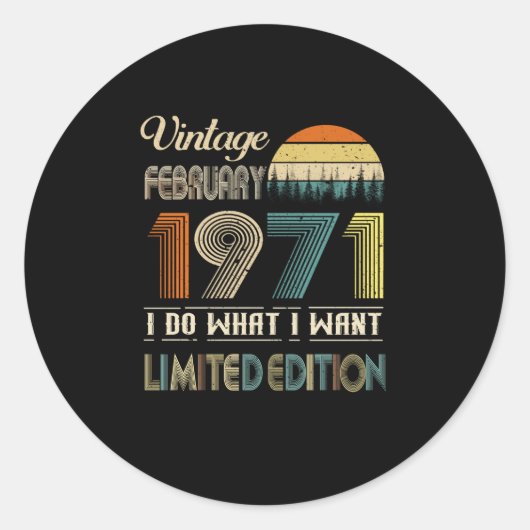 februari 1971 Ik doe wat ik wil beperkt Ronde Sticker (Voorkant)