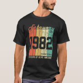 Februari 1982 40 Years Old Limited Edition 40th Bi T-shirt (Voorkant)