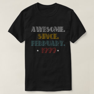Februari 1999 T-Shirt 20 jaar oude 20e verjaardag