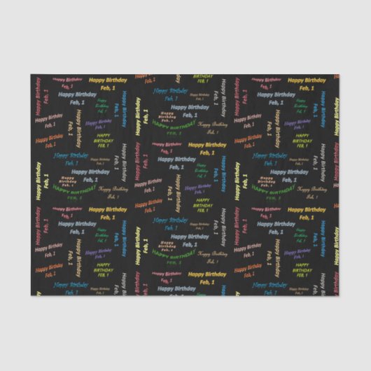 Februari, 1 het Weefselpapier van de Dag Tissuepapier (Voorkant)