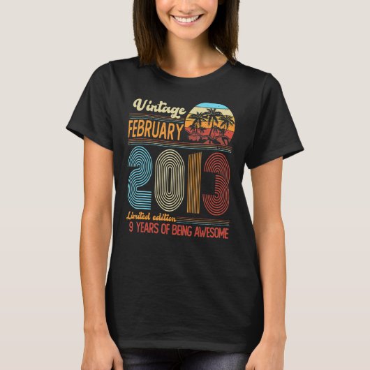 februari 2013 Verjaardag T-shirt (Voorkant)