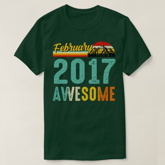 Februari 2017 Verjaardagscadeau Shirt Vintage Febr (Design voorkant)