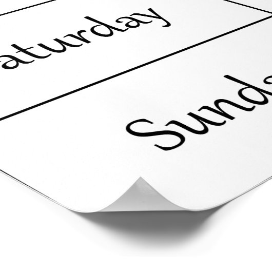 februari 2020 planner kalender met weeknummer poster (Hoek)