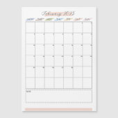 Februari 2025 Individuele Maand Magnetische Kaart (Voorkant)