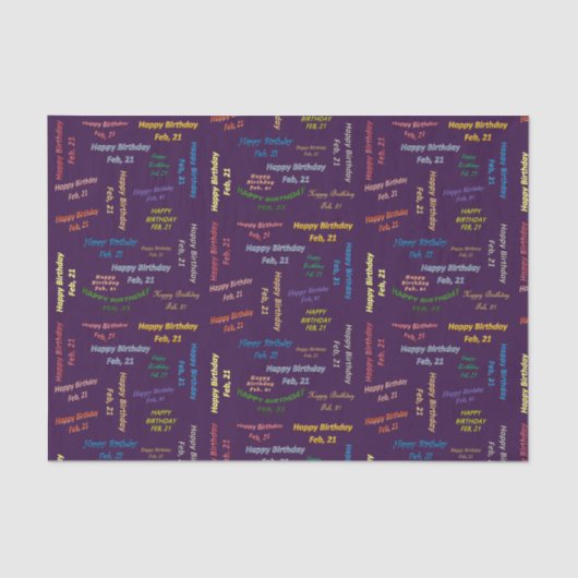 Februari, 21 het Weefseldocument van de Dag Tissuepapier (Voorkant)